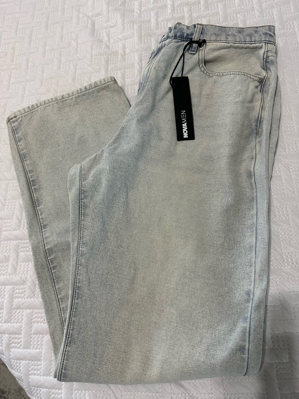 NovaMen Light Wash Men’s Jeans - Classic Straight Fit